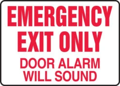 Safety Signs - Emergency Exit Only Alarm Will Sound