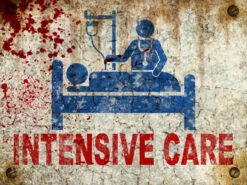 Intensive Care Sign - Halloween Decor Prop Road And Lawn Decoration Sticker