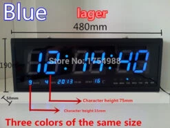 Large Aluminum Digital LED Weather Station Wall Clock - Escape Room Prop