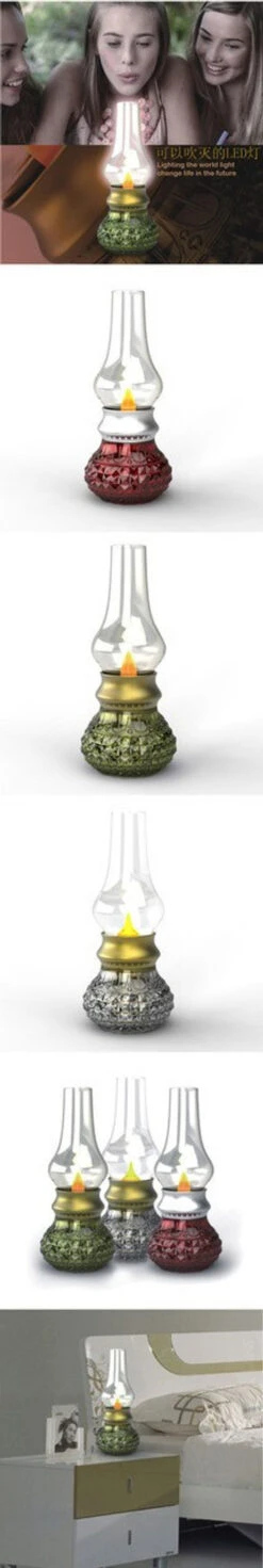 Adjustable Vintage Design LED Lamp - Escape Room Prop (USB Rechargeable)