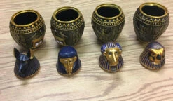 Egyptian Themed Canopic Jars - 4 Jars