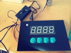 4-Button LED Password Display Panel (w/ Mini Key) - Escape Room Prop