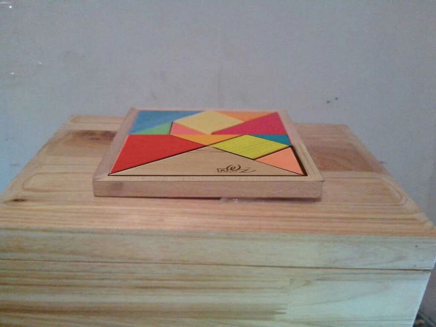 Puzzle - Wooden Tangram With Drawer