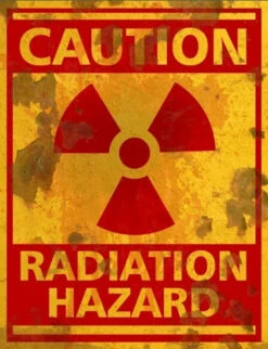 Radiation Hazard Sign - Halloween Decor Prop Road And Lawn Decoration Sticker