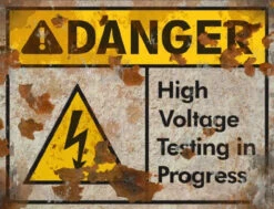 Danger High Voltage THICK Sign - Halloween Decor Prop Road And Lawn Decoration