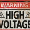 High Voltage Sign - Halloween Decor Prop Road And Lawn Decoration Sticker