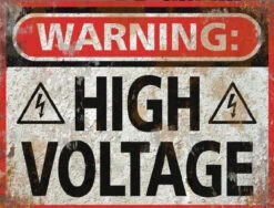High Voltage Sign - Halloween Decor Prop Road And Lawn Decoration Sticker