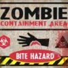 Bite Hazard Sign - Halloween Decor Prop Road And Lawn Decoration Sticker