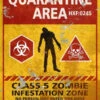 Quarantine Area Sign - Halloween Decor Prop Road And Lawn Decoration Sticker
