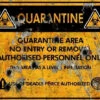 Quarantine Area Deadly Sign - Halloween Decor Prop Road And Lawn Decoration Sticker