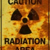 Caution Radiation Area Sign - Halloween Decor Prop Road And Lawn Decoration Sticker