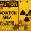 Radiation Area Sign - Halloween Decor Prop Road And Lawn Decoration Sticker