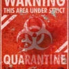 Warning Quarantine Sign - Halloween Decor Prop Road And Lawn Decoration Sticker
